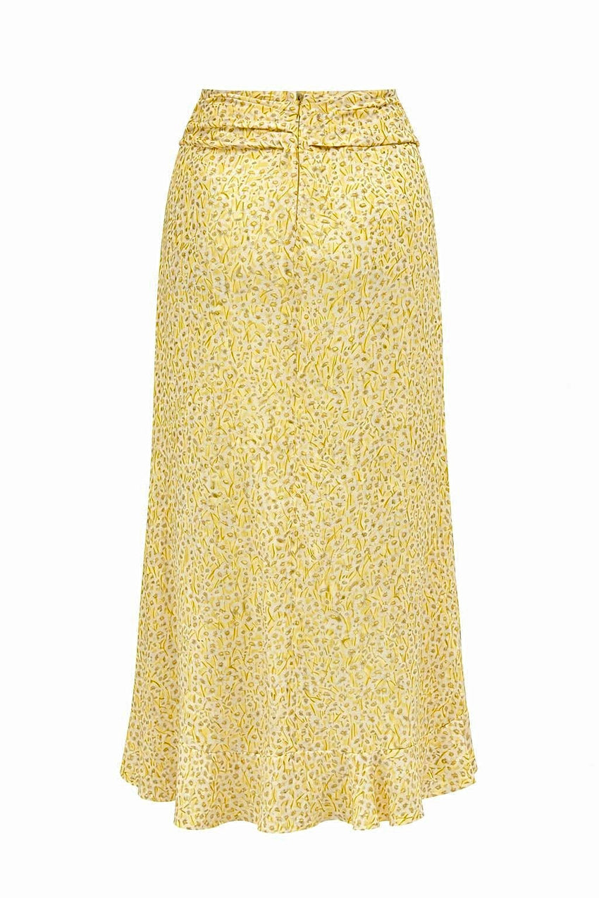 Ruffled Midi Skirt - MULTI COLOR
