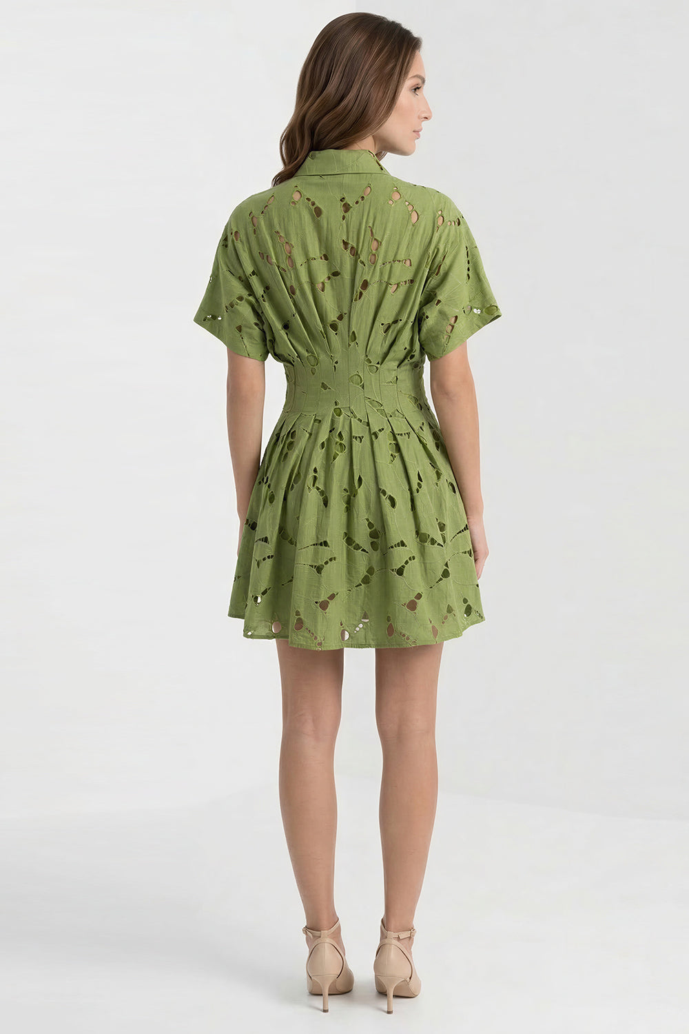 Angevin Mini Dress - GREEN